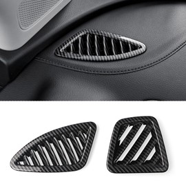 Car Accessories Compatible with 2023-2025 Kia Sportage SUV Dashboard Upper Front Side Air Vent Cover Trim 2PCS ABS Condition Frame-(Carbon Fiber Style)