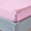 HOMESCAPES Perkal Bettlaken ohne Gummizug rosa 178x255 cm, Baumwoll-Betttuch ohne