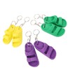 3 Pairs Slipper Keychain Silicone Multifunctional Key Chain Key Ring