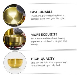 NOLITOY Pcs Stable Base Men's Shaving Cup Large Soap Bowl Foaming Bowl Stainless Steel for Lathering Shaving Soap