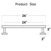 USHOWER Brushed Gold Towel Bar, 24-Inch Towel Racks for Bathroom
