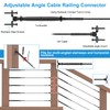 10 Pair 1/8" Adjustable Angle Stair Cable Railing Kits, Swage