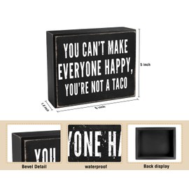 Pigort Tacos Sign You Can't Make Everyone Happy, You're Not A Taco Home Décor Inset Sign
