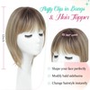Peonymebeauty 360°Clip in Fringe Hair Topper, 4"X5" Base Hair Toppers