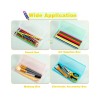 36 Pcs Plastic Pencil Case Bulk Hinged Lid and Snap