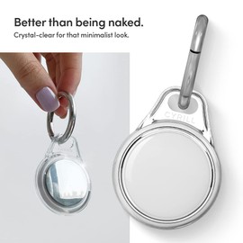 CYRILL von Spigen Shine Hülle kompatibel mit AirTag (2021) Schlüsselanhänger aus Soft TPU - Crystal Clear