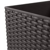 Prosper Plast Dark Brown Planter - 17cm x 17cm x32cm