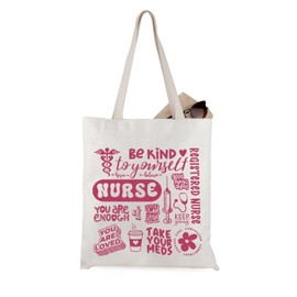 WCGXKO Nurse Themed Tote Bag Nursing Weeks Gift Nurse Practioner Graduation Gift (Nurse Tote CA)