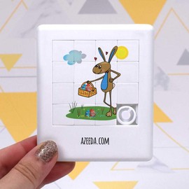 'Easter Bunny With Eggs' Sliding Puzzle (PZ00035610)