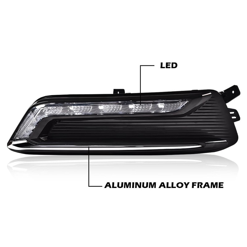 ALLGOOD DRL LED Fog Lights w/Bulbs, Compatible with Chevy Impala