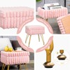 xuperbonus Faux Fur Vanity Stool with Storage Ottoman, Vanity Chair