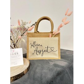 AMBERGER DESIGN by A&M Osterhage amd Jute-Tasche Personalisierte „Kleine Ausziet“ – Nachhaltiges Dankeschön Geschenk – Perfekt für Geburt, Schwangerschaft & Hebammenabschied