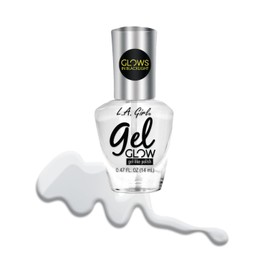 L.A.girl Gel Glow Nail Polish 0.47 oz- 8 Colors, No UV Light Needed, Gel like Finish Polish (C-through)