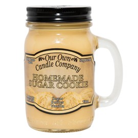 Our Own Candle Company Homemade Sugar Cookie Scented Mason Jar Candle, 100 Hour Burn Time, Made in The USA - 13 Ounces