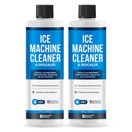 Essential Values 2-Pack Ice Machine Cleaner and Descaler 16 fl oz, Nickel Safe Descaler | Ice Maker Cleaner Compatible with All Major Brands (Scotsman, KitchenAid) Manufactured in USA