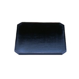 Obon Square Cut Kaiseki Fabric Bon Black Shaku 1.5 Size [13.6 x 13.6 x 0.7 inches (34.5 x 34.5 x 1.7 cm)] ABS Resin (7-55-1) Restaurant Ryokan Japanese Tableware Restaurant Commercial Use