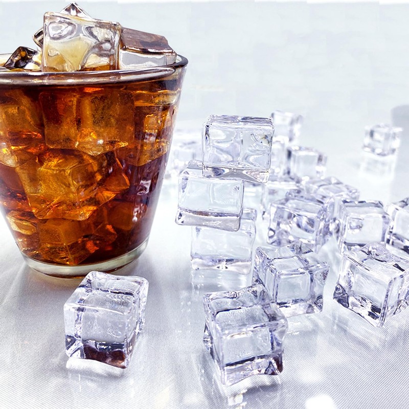 Reusable Ice Cubes, Pack of 50 Permanent Ice Cubes, Clear