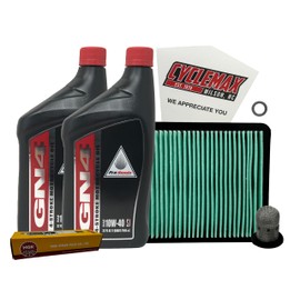 Cyclemax Standard 10W-40 Tune Up Kit compatible with 2003-2025 Honda Ruckus with Spark Plug