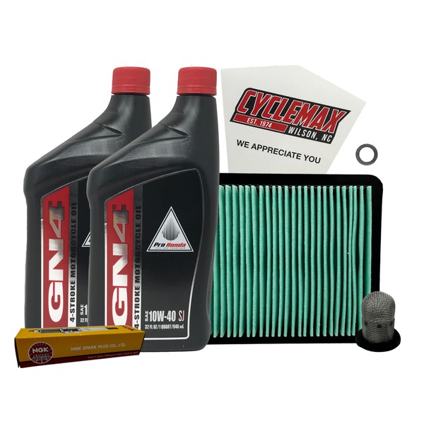 Cyclemax Standard 10W-40 Tune Up Kit compatible with 2003-2025 Honda