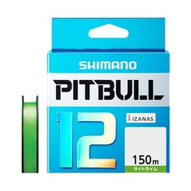 Shimano PL-M52R PE Line Pitbull 12 Braids, 124.0 yd (150 m), No. 1.5, Site Lime, 36.2 lb (1.5 kg)