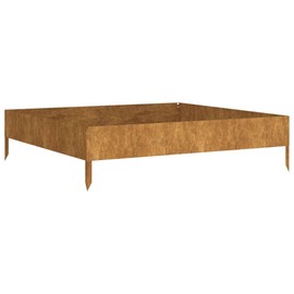 Gecheer Raised Garden Beds Outdoor Garden Raised Bed 39.4"x39.4"x10.2" Corten Steel