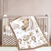Hahafelt 3 Pcs Baby Crib Bedding Set Safari Animals Dinosaurs