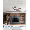 Ohniyou 48'' Ceiling Fans with Lights and Remote, 6 Speeds,