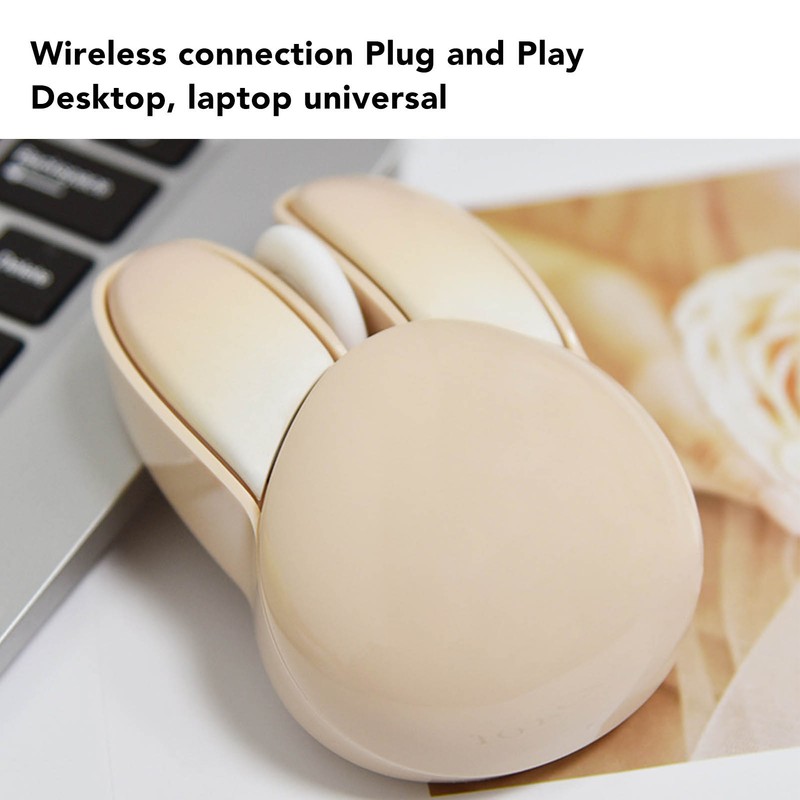 Cute Rabbit Wireless Mouse 2.4G Adjustable DPI Sensitivity 33ft Effective