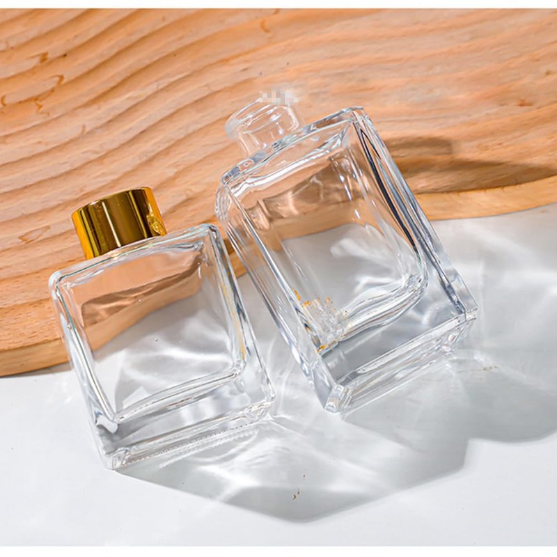2PCS 50ml/1.7oz Empty Clear Glass Diffuser Bottle Diffuser Jars with