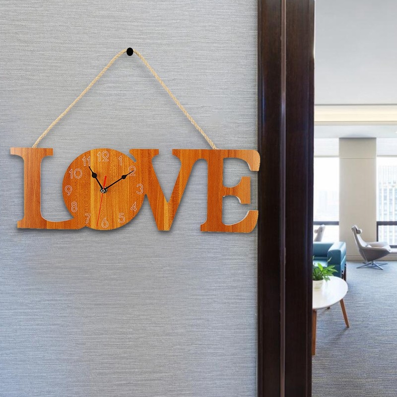 LOVE Frame Wall mounted Clock Hanging Wall Clock Living Room