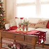 Table Runner Christmas Red, FUKPO Linen Christmas Table Runner Winter