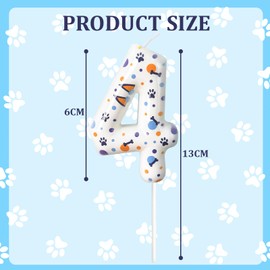 laackys Dog paw Themed Birthday Candles, Digital Dog paw Birthday Party Supplies, Suitable for Bluey Theme Parties, Birthday Celebrations for Adults and Children, and Celebrations for Pets (4)