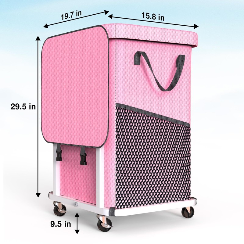40 Gal(150L) High Grade Large Laundry Basket with Wheels, Rolling