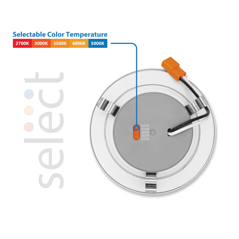 DLR4(v6) 4-inch White Selectable Recessed LED Downlight (12 Pack)