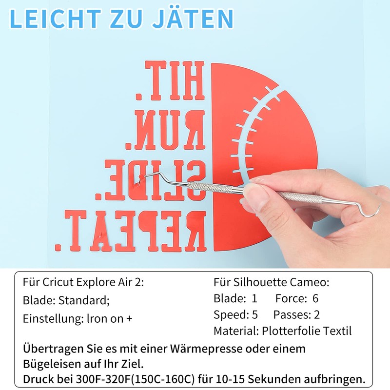Lya Vinyl Plotter Film Textile, 30.5 x 305 cm, Red