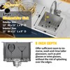 Small Black Kitchen Sink,13x15 Inch Stainless Steel Drop In Topmount