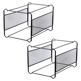 2 Pack Hanging File Folder Frame for Legal and Letter Size,Hanging File Organizer Holder Rack Hanging Folder Rails for Filing Cabinet Desk Drawer,15" L x 11" W x 10" H
