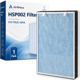 HSP002 Replacement Filter for Hathaspace HSP002 Air Purifier – 4 Stages Filtration H13 True HEPA with Activated Carbon, Pre-Filter & Cold Catalyst, 1 Pack