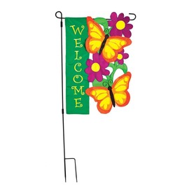 Online Stores, Inc. 3-Piece Large Garden Flag Pole 75.75in x 37.25in