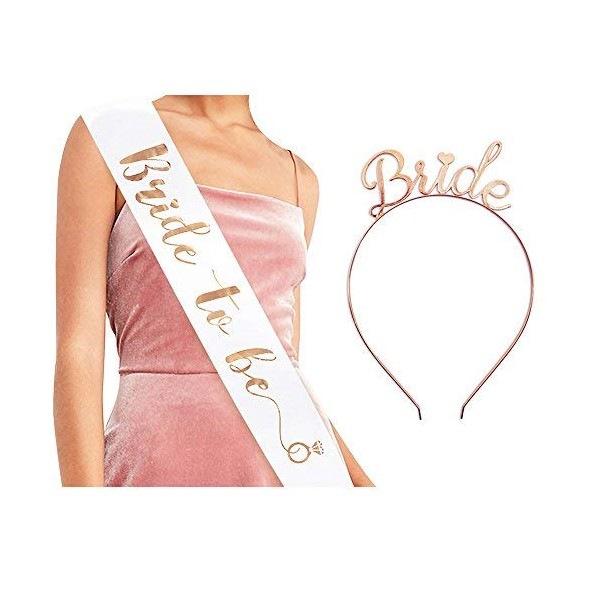 Bride to Be Sash & Headband Tiara Set - Accessories