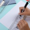 BDHI 1pc 12 Inch Rolling Ruler Measuring Rolling Ruler Drawing