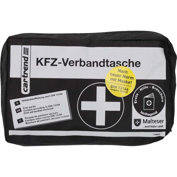 Cartrend 7730042 First Aid Bag DIN 13164 with Maltese Immediate First Aid