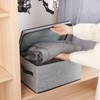 YheenLf 1 Pack Storage Box with Lid, Foldable Fabric Box