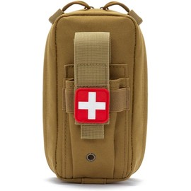 GINZER First Aid Bag EMT Pouch Molle IFAK, Small Empty Tactical Trauma Kit, Medical EDC Emergency Survival Pouch for Outdoor Travel Camping Hiking Trekking, Climbing Hunting