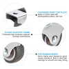 PATIKIL 2" Rigid Fixed Caster Wheels, 4 Pack Silent Plate