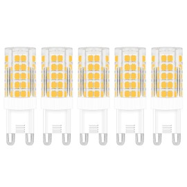 TZHILAN G9 LED Bulb, 6W (60W Halogen Equivalent),110V-130V, G9 Base Dimmable for Home Lighting,Warm White 3000K,Pack of 5