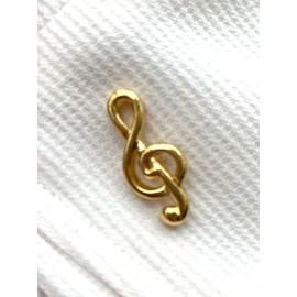 Music brooch treble clef brooch pin pin 2 piece set, Alloy Steel