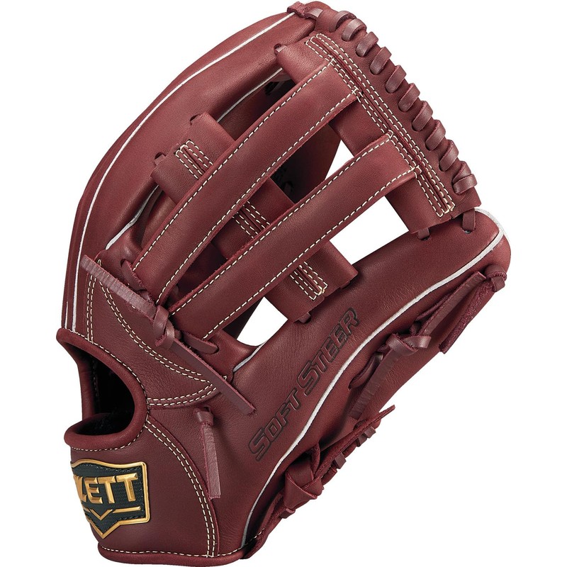 Zett Soft Baseball Glove, Soft Steer, All-Round Use, For Right-Handed