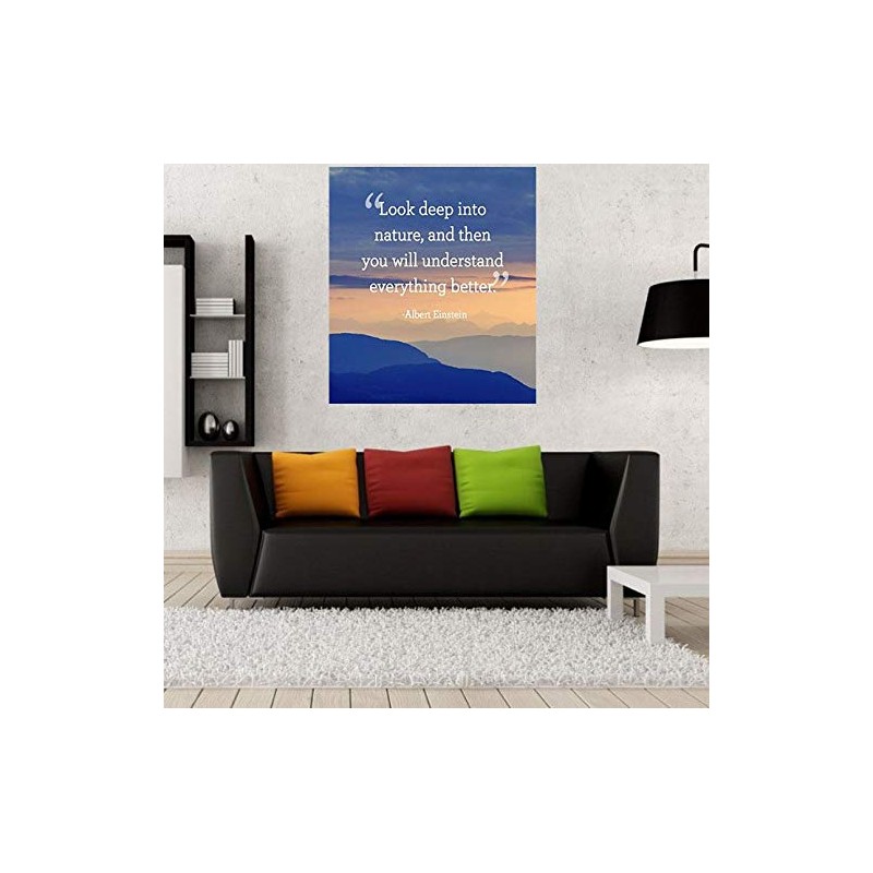 Fabulous Poster Albert Einstein Look Deep Inspirational Quote Motivation