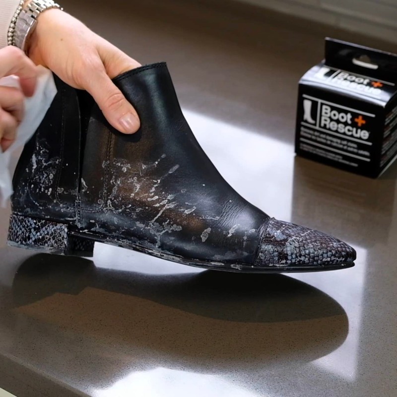 Boot Rescue all-natural cleaning wipes for leather and suede boots.